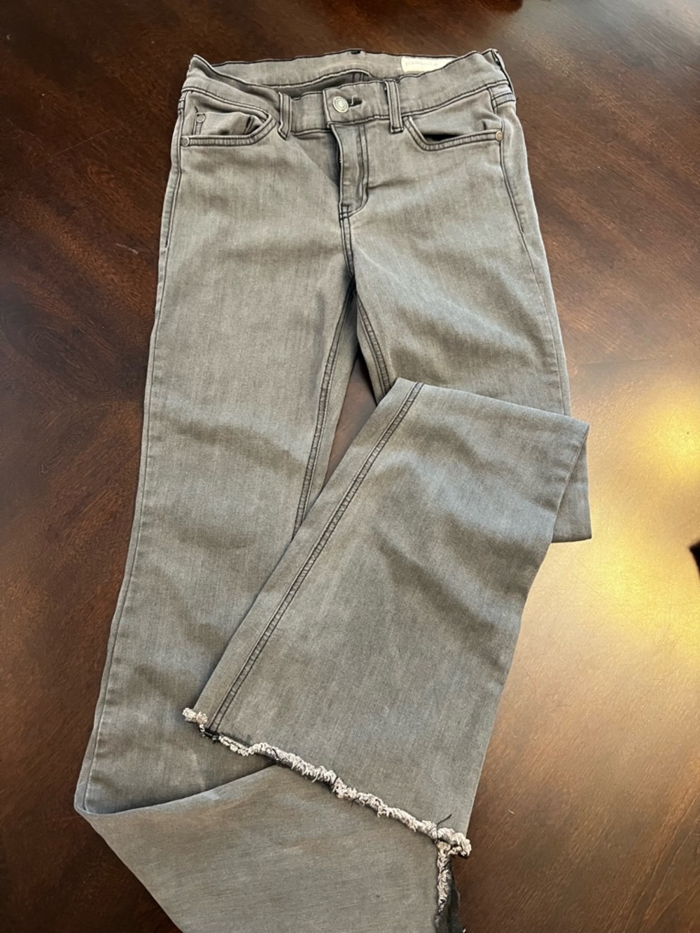 Pistola Gray boot cut Jeans with Frayed Hem